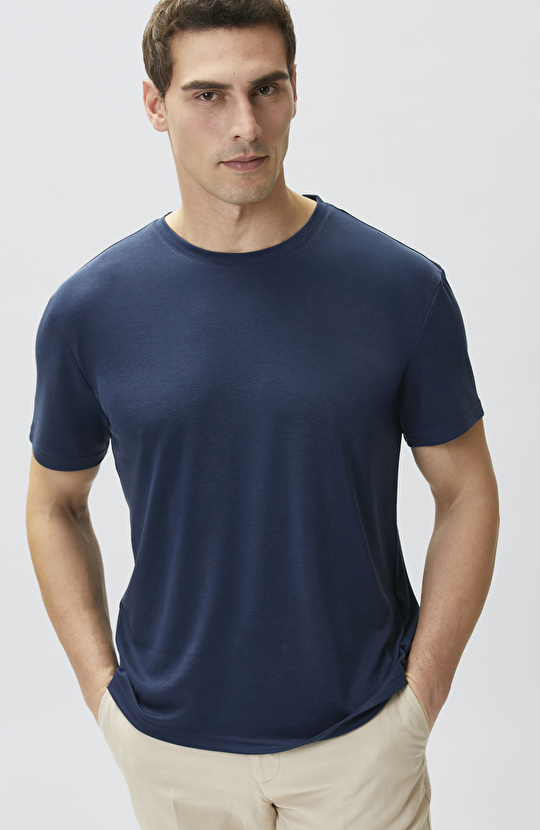 Lacivert Basic T-shirt