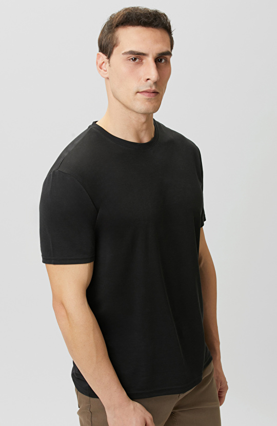 Siyah Basic Pike T-shirt