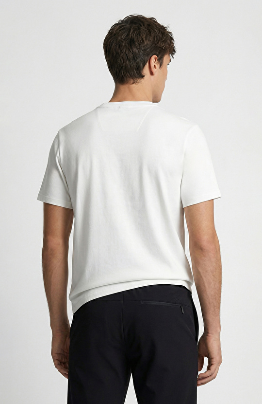 White Seal Print Detailed T-shirt