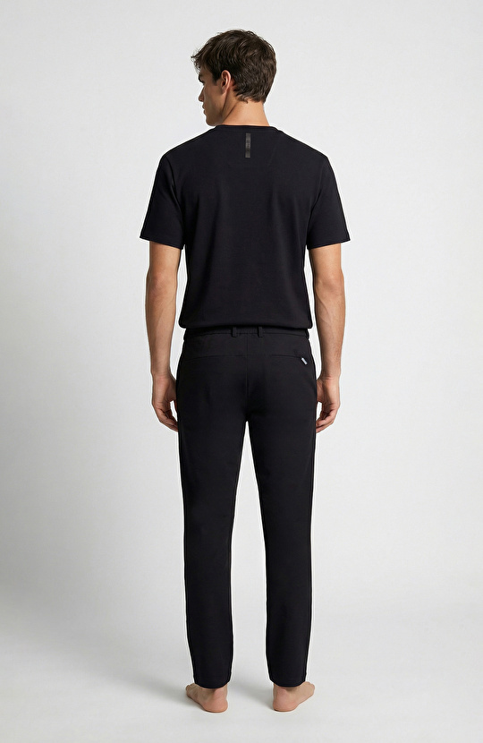 N-Tech Black Mini Letter Printed T-shirt