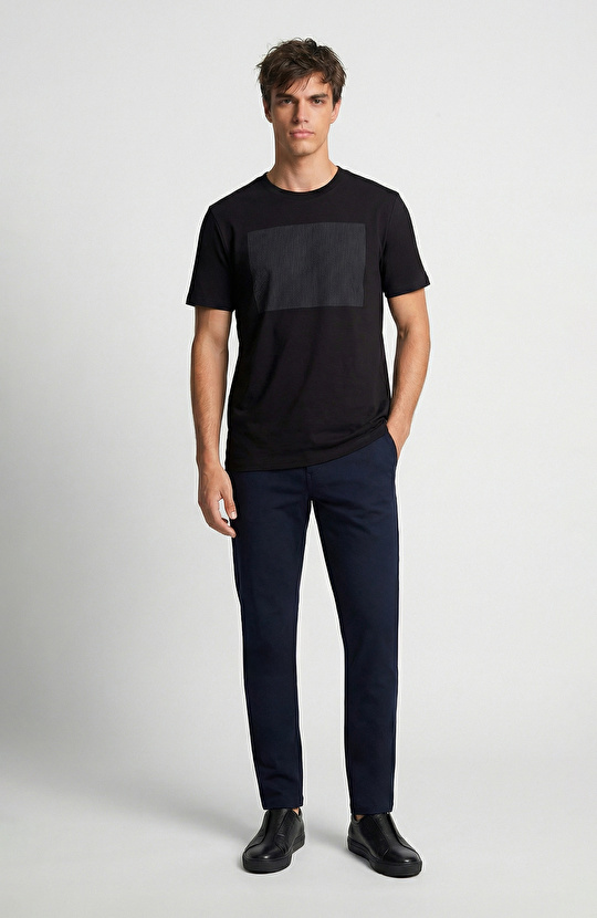 N-Tech Siyah Hologram Baskılı T-shirt