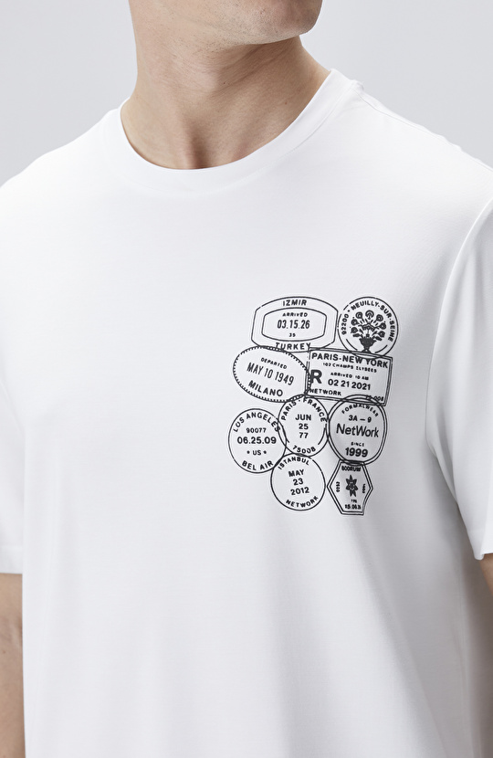 Traveller Beyaz Baskılı T-shirt