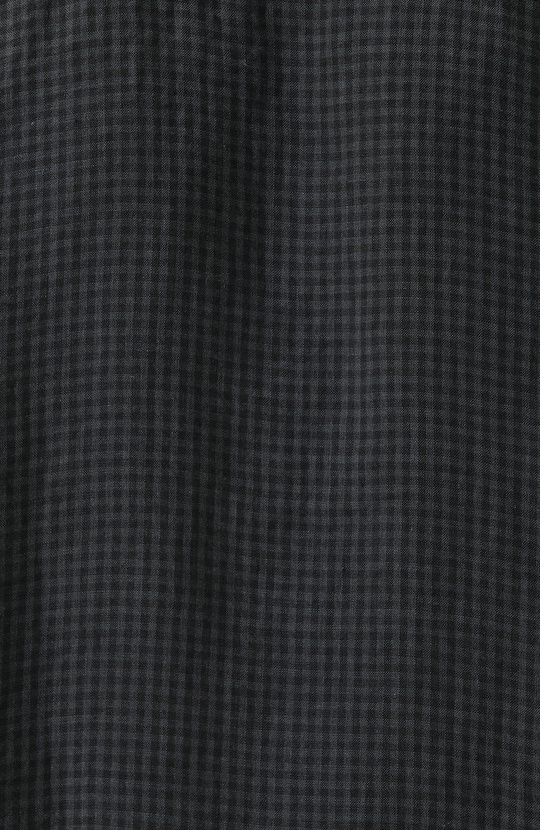 Siyah Antrasit Pötikareli Keten Gömlek