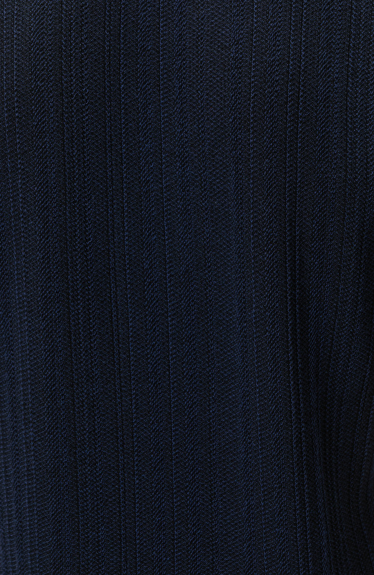 N-Tech Lacivert Polo Yaka Fermuarlı Triko Kazak