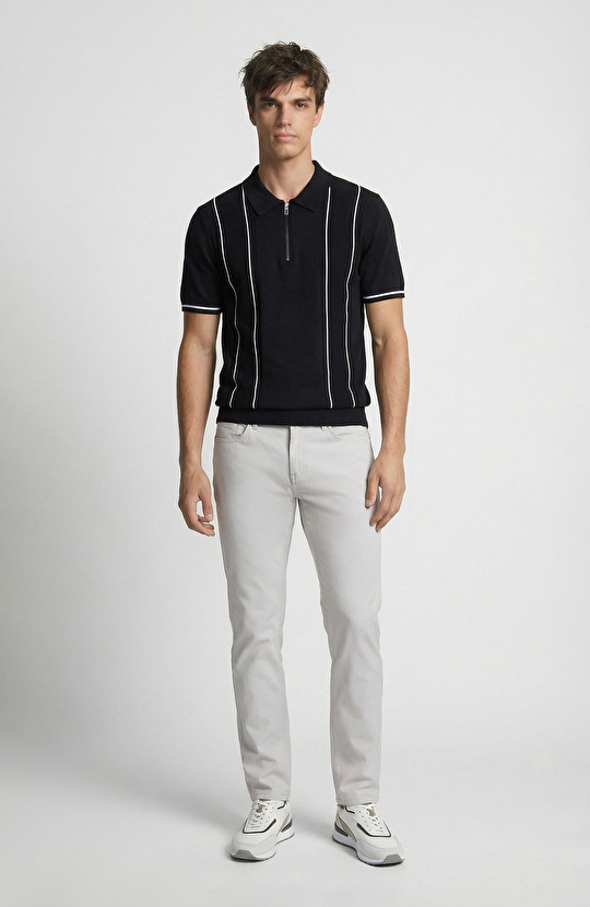 Black Polo Neck Knitwear Sweater