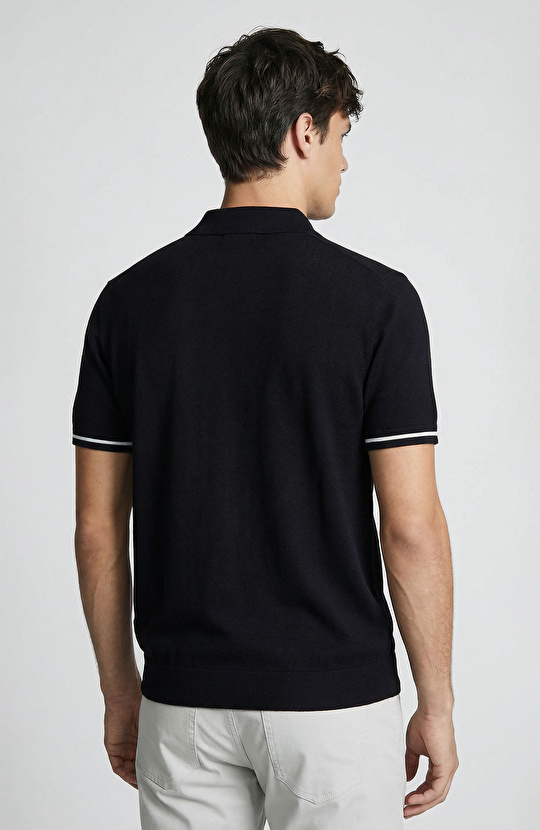 Black Polo Neck Knitwear Sweater