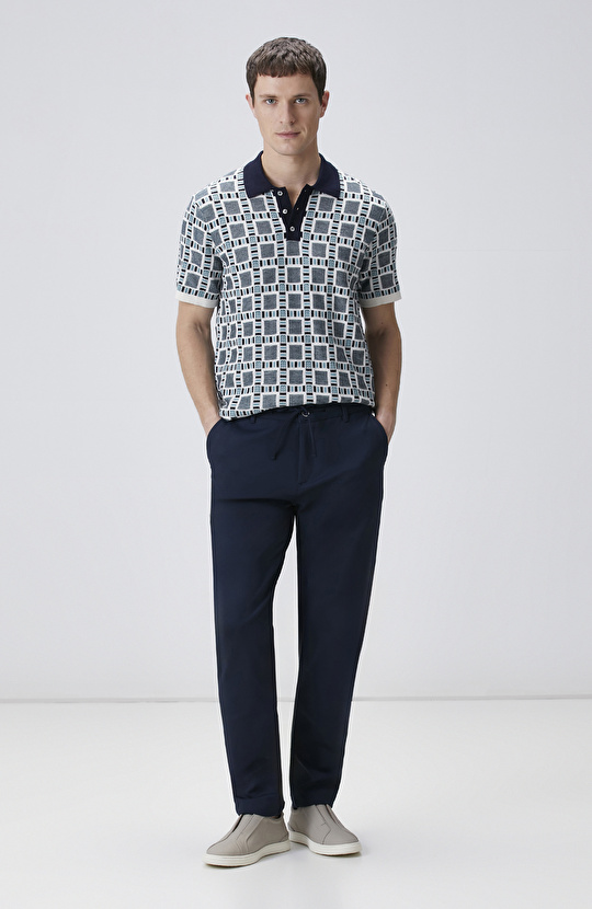 Mint Desenli Triko Kazak