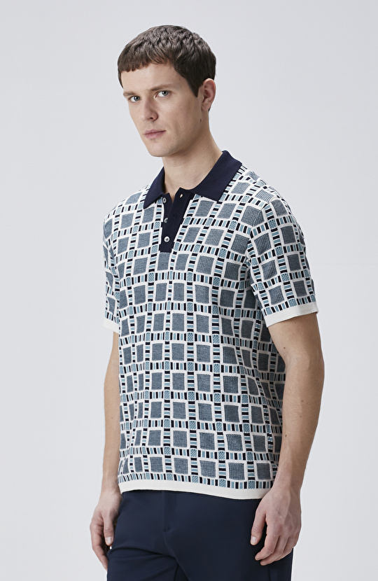 Mint Desenli Triko Kazak