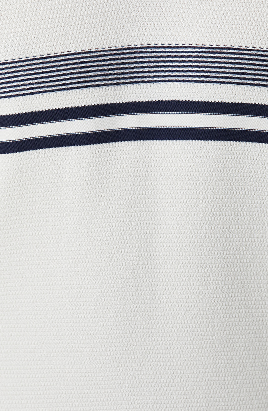 Kırık Beyaz Çizgili Triko Kazak