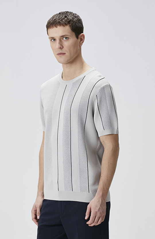 Taş Desenli Bisiklet Yaka Triko Kazak