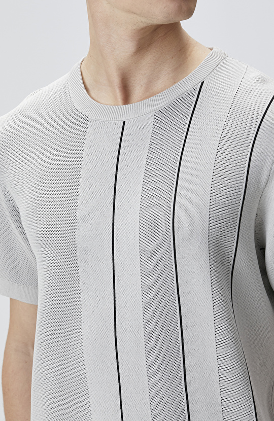 Taş Desenli Bisiklet Yaka Triko Kazak