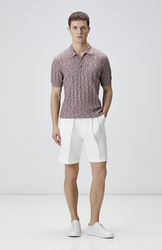 Bordo Selanik Örgü Triko Kazak