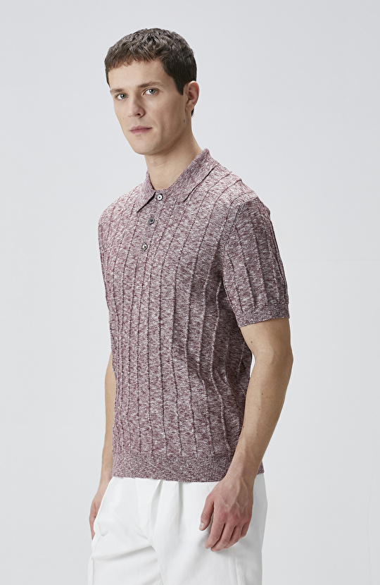 Bordo Selanik Örgü Triko Kazak