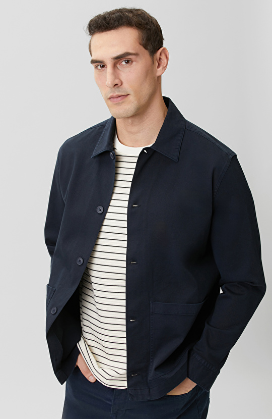 Lacivert Comfort Lyocell Dış Gömlek