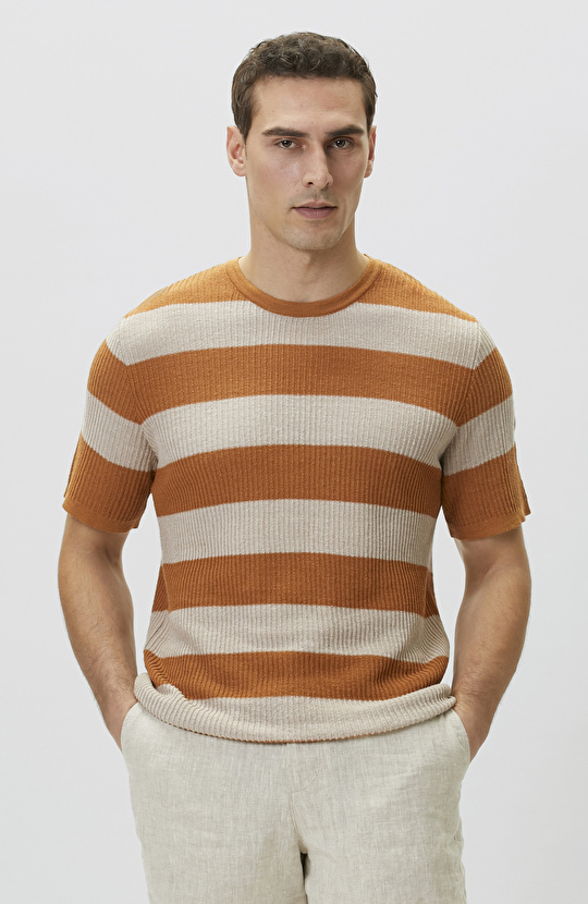 Orange Beige Sweater