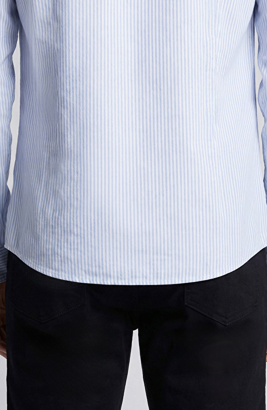 Blue White Limited Striped Non-iron Shirt
