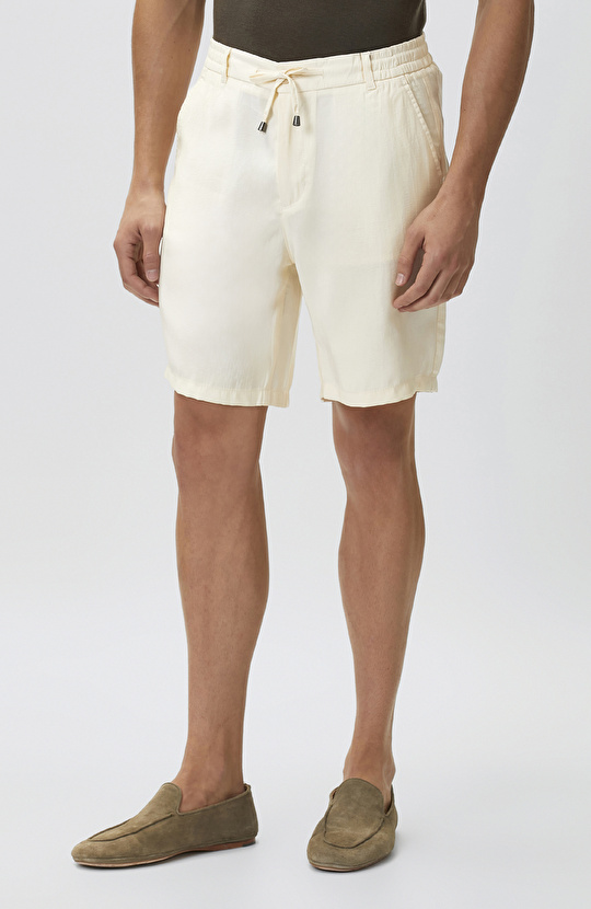 Bej Slim Fit Modal Şort