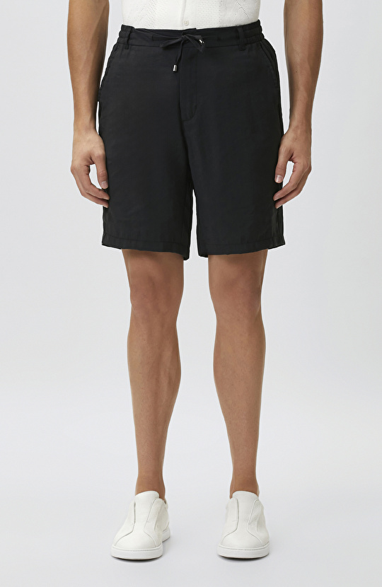 Siyah Slim Fit Modal Şort