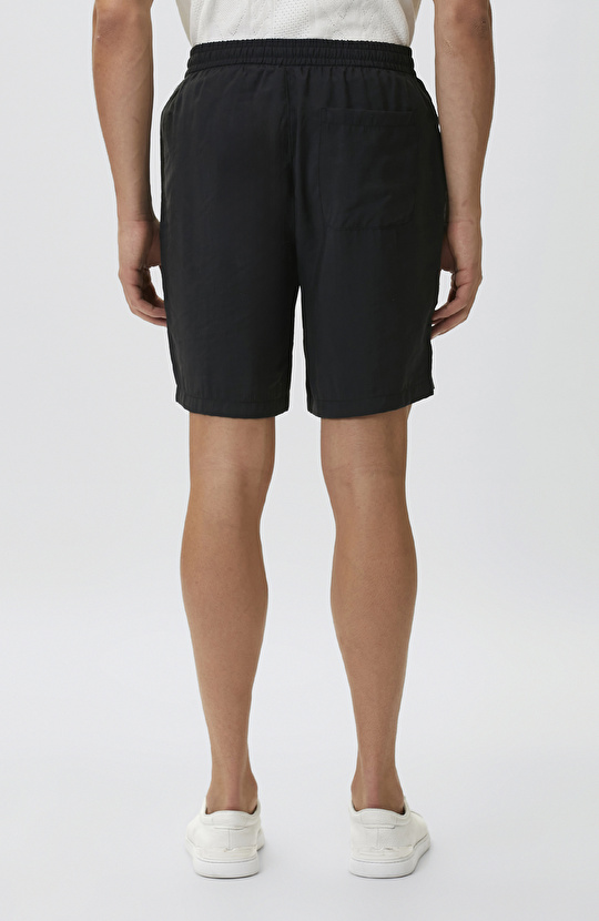 Siyah Slim Fit Modal Şort