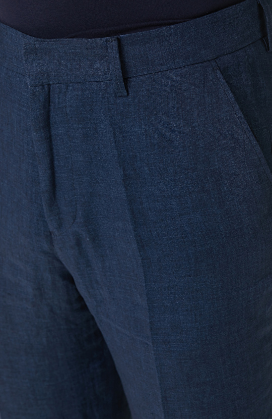 Lacivert Keten Pantolon