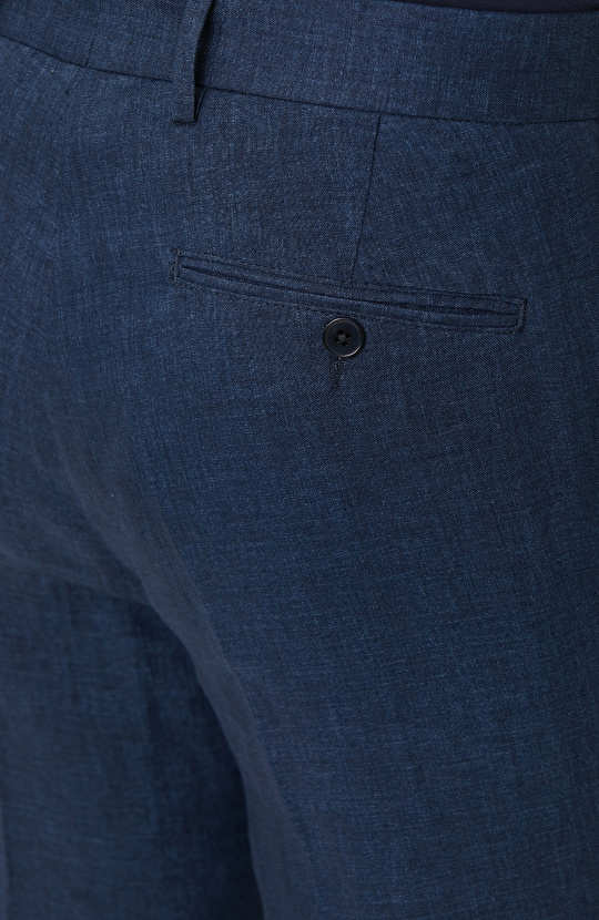 Lacivert Keten Pantolon