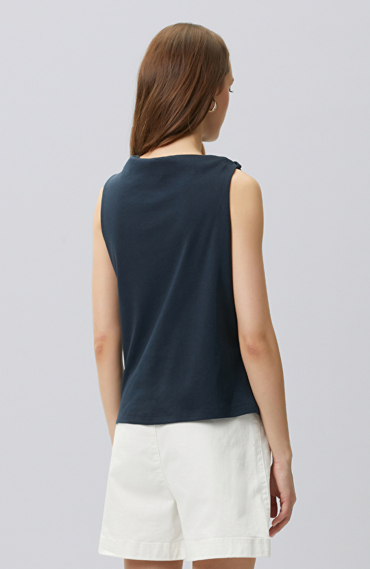 Navy Blue Blouse