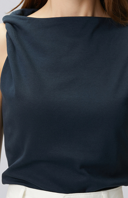 Navy Blue Blouse