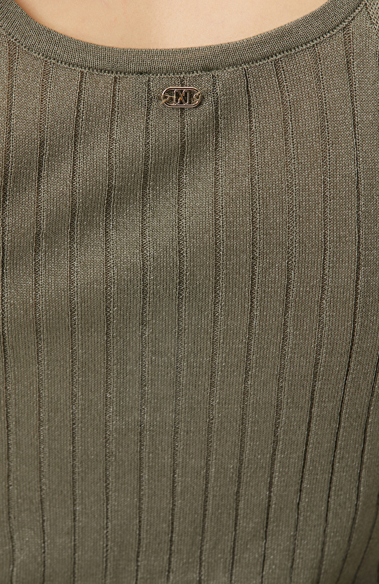 Khaki Swimmer Form Jacquard Knitwear Undershirt