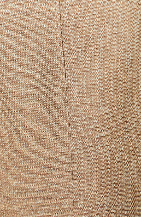 Limited Bej Balıksırtı Keten Karışımlı Ceket