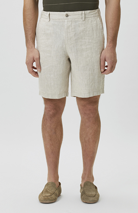 Naturel Keten Comfort Şort