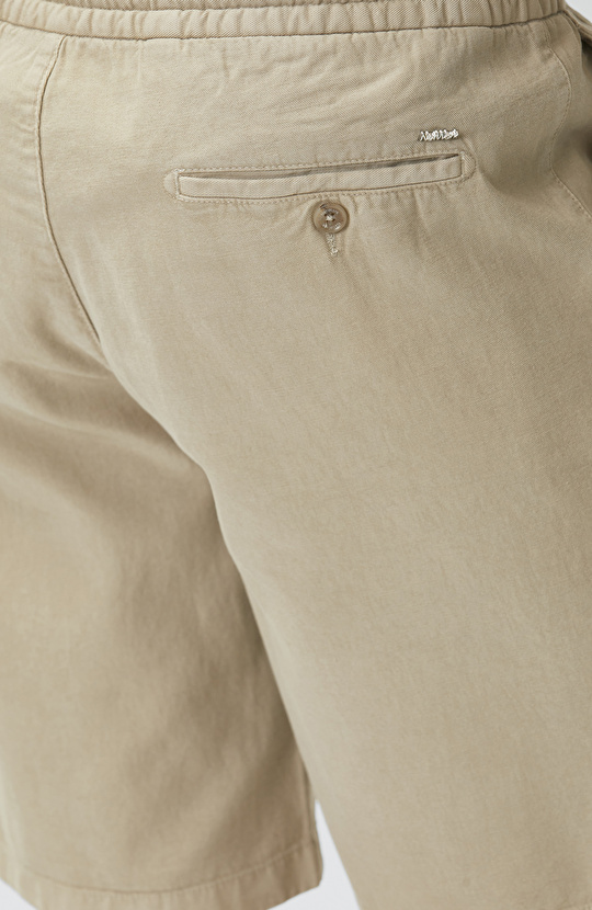 Beige Lace-up Comfort Shorts