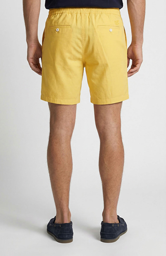 Sarı Beli Lastikli Comfort Şort