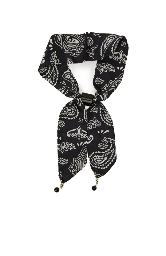 Siyah Kadın İpek Fular