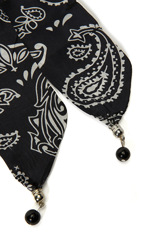 Siyah Kadın İpek Fular