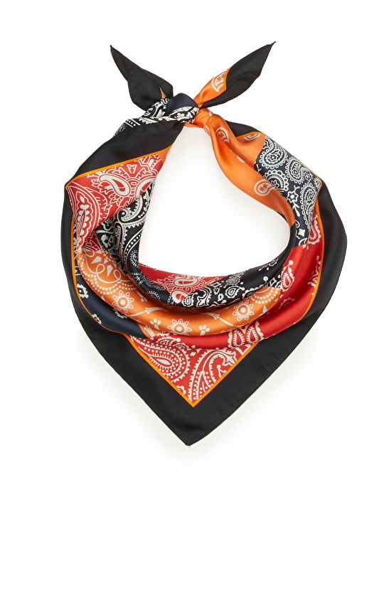 Renkli Kadın Twill İpek Fular