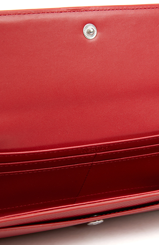 Kırmızı Kadın Suni Deri Cüzdan