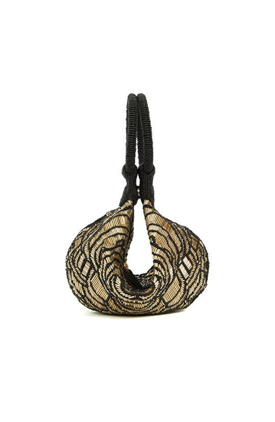 Renkli Boncuk İşlemeli Kadın Clutch