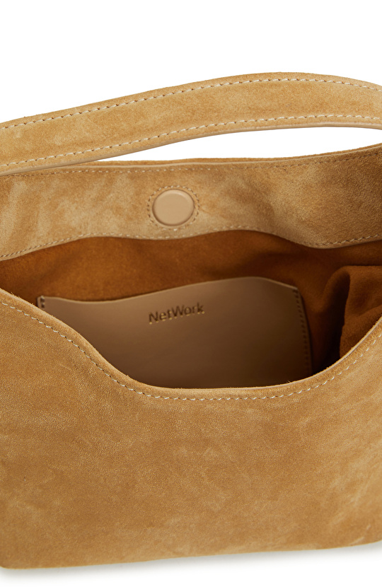 Hardal Kadın Süet Çanta