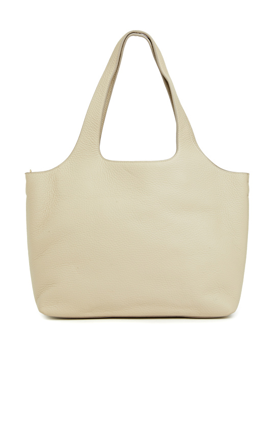 Krem Kadın Deri Çanta