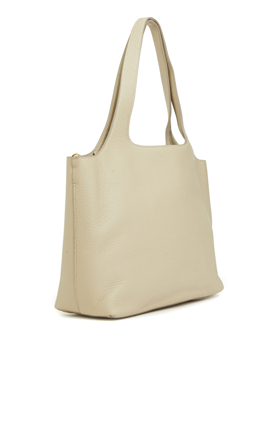 Krem Kadın Deri Çanta