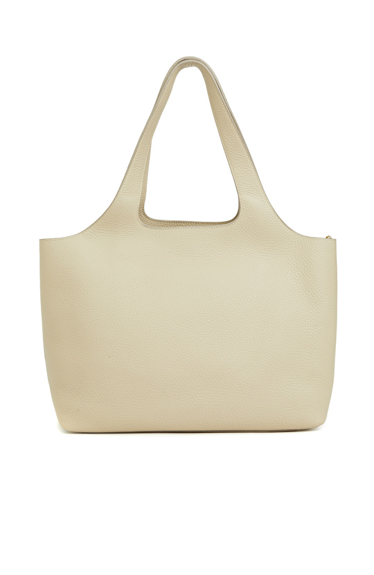 Krem Kadın Deri Çanta