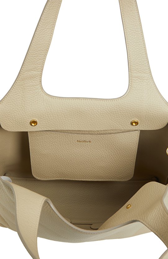 Krem Kadın Deri Çanta