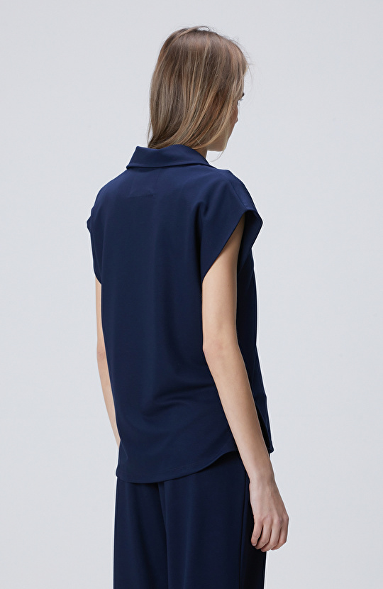 Lacivert Modal Karışımlı Sweatshirt