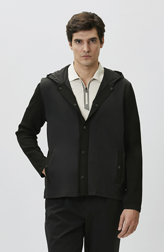 N-Tech Black Knit Coat