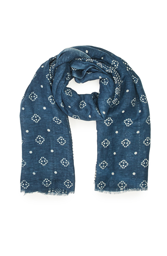 Blue Women's Linen Shawl