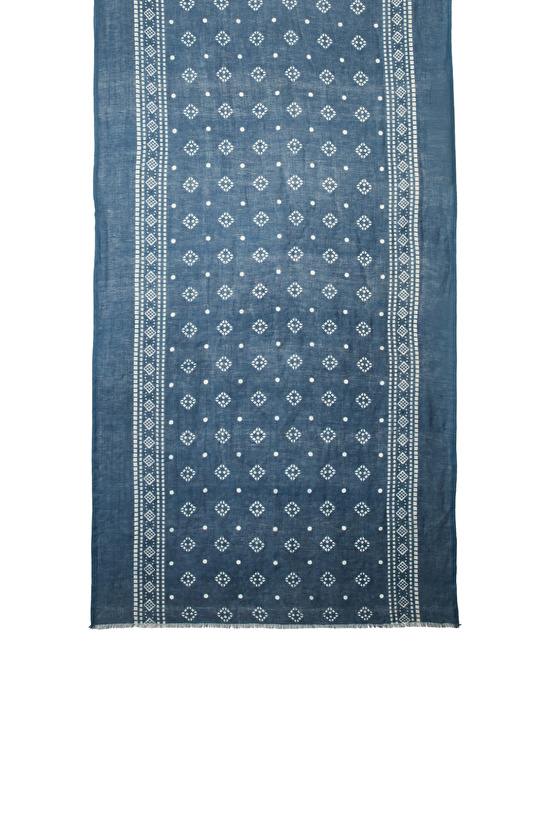 Blue Women's Linen Shawl