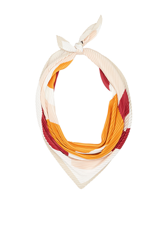 Renkli Pliseli Kadın Fular