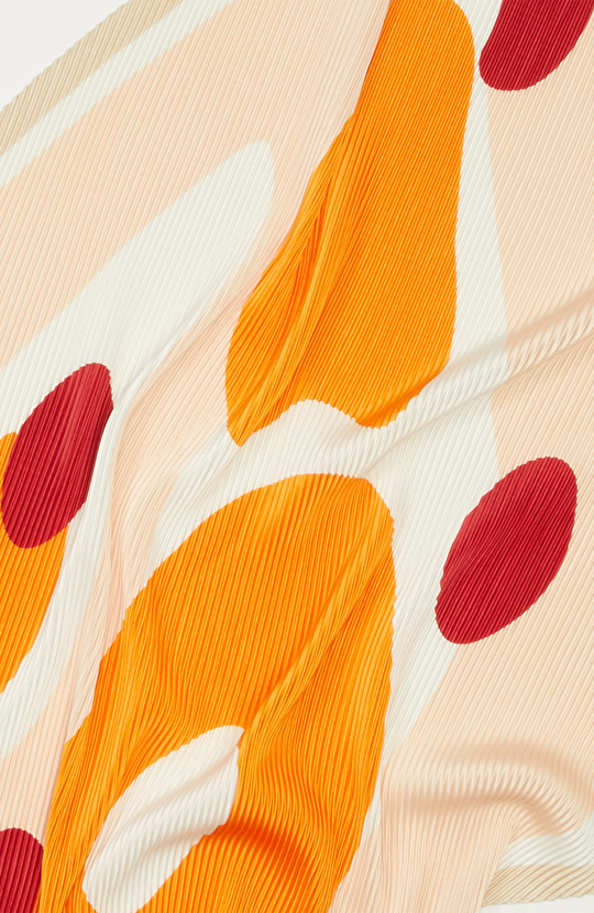 Renkli Pliseli Kadın Fular