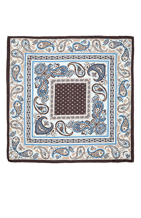 Renkli Twill İpek Eşarp