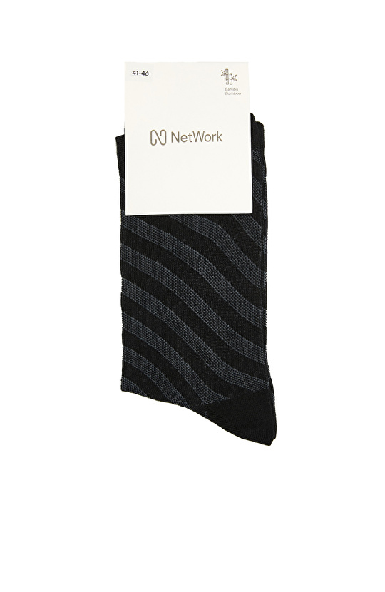 Siyah İnci Detaylı Kadın Çorap